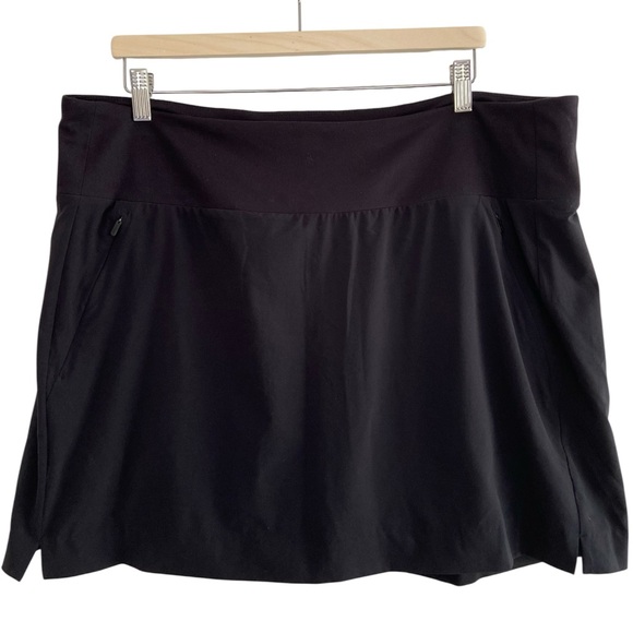 Athleta SoHo Skort Skirt Shorts Black Athleisure Golf Tennis Activewear Sz 18 - Picture 8 of 16